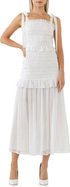 Endless Rose Smocked Drop Waist Maxi Dress
