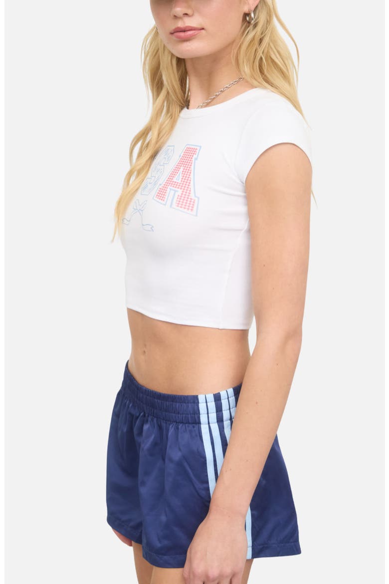 Graphic Stretch Cotton Crop T-Shirt, Alternate, color, IVORY
