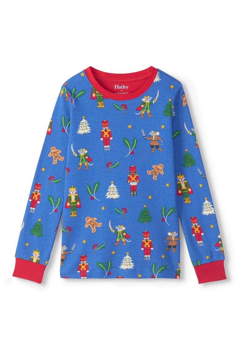 Kids' Nutcracker Organic Cotton Pajamas, Alternate, color, BLUE