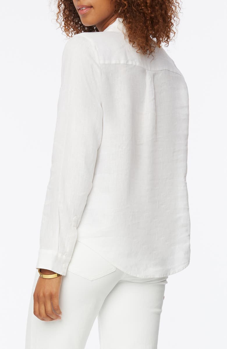 NYDJ Linen Button-Up Blouse, Alternate, color,