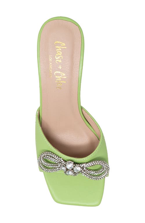 Chase & Chloe Chase And Chloe Arabella Rhinestone Bow Mule Sandal