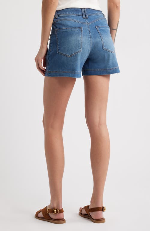 Wit & Wisdom Skyrise Denim Sailor Shorts In Mid Blue