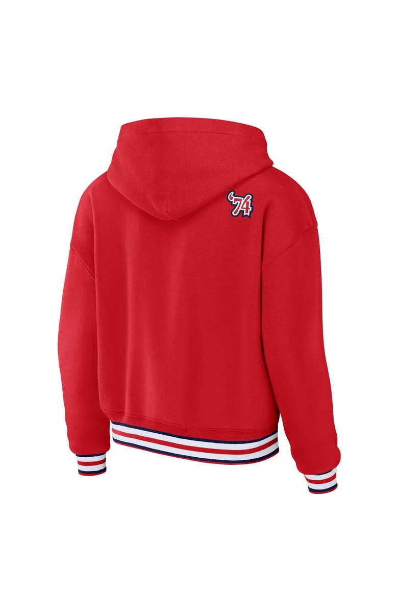 WEAR by Erin Andrews Women's WEAR by Erin Andrews Red Washington Capitals Lace-Up Pullover Hoodie, Alternate, color, Red