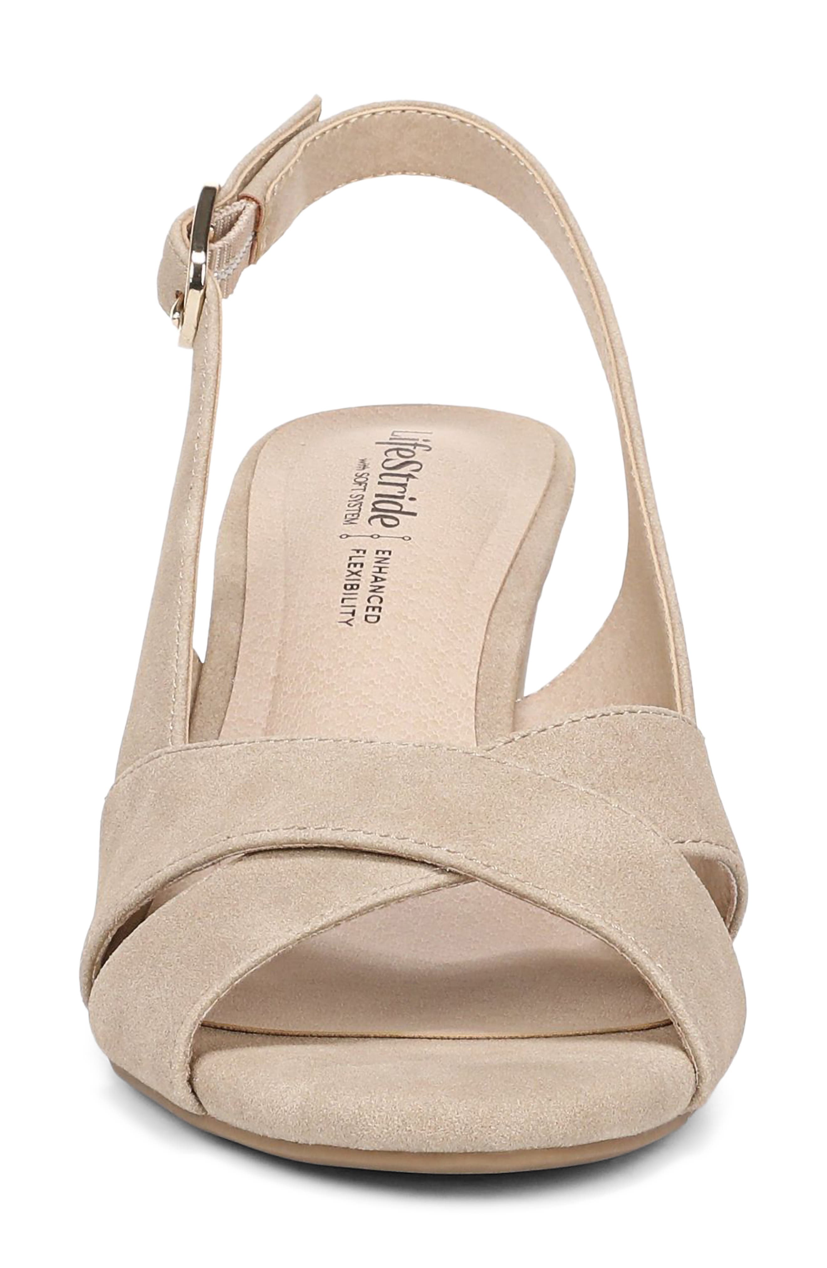 LifeStride Freesia Slingback Sandal, Alternate, color, Dark Taupe