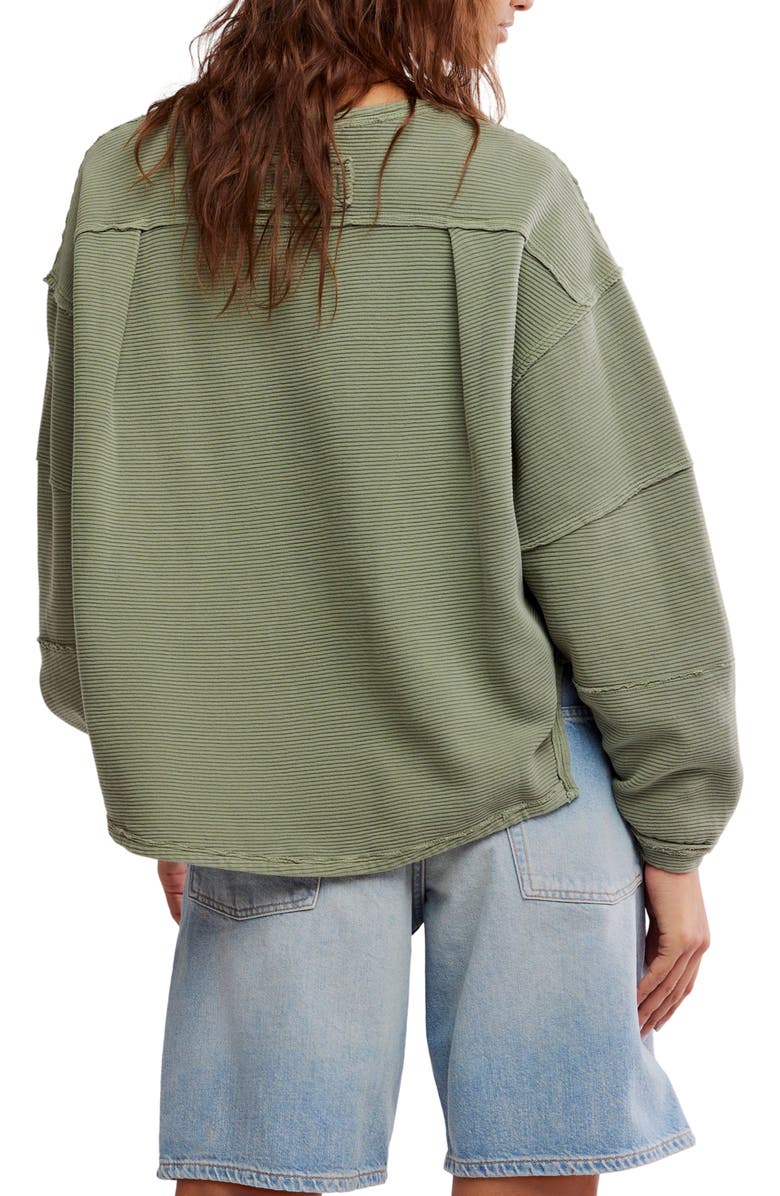 Free People Total Eclipse Oversize T-Shirt, Alternate, color, Oil Green