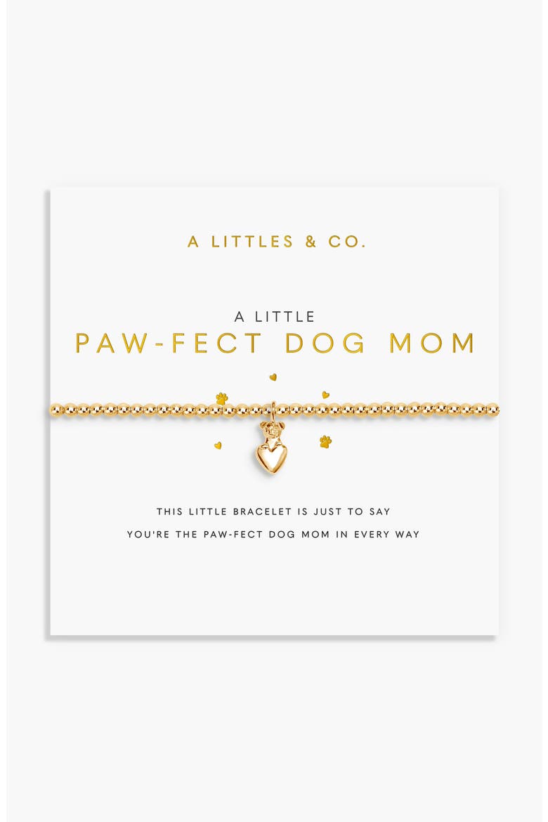 A Little 'Paw-Fect Dog Mom' Bracelet, Main, color, Gold Plated