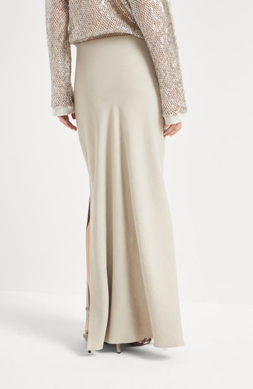 Brunello Cucinelli Bias-cut Maxi Skirt In Desert