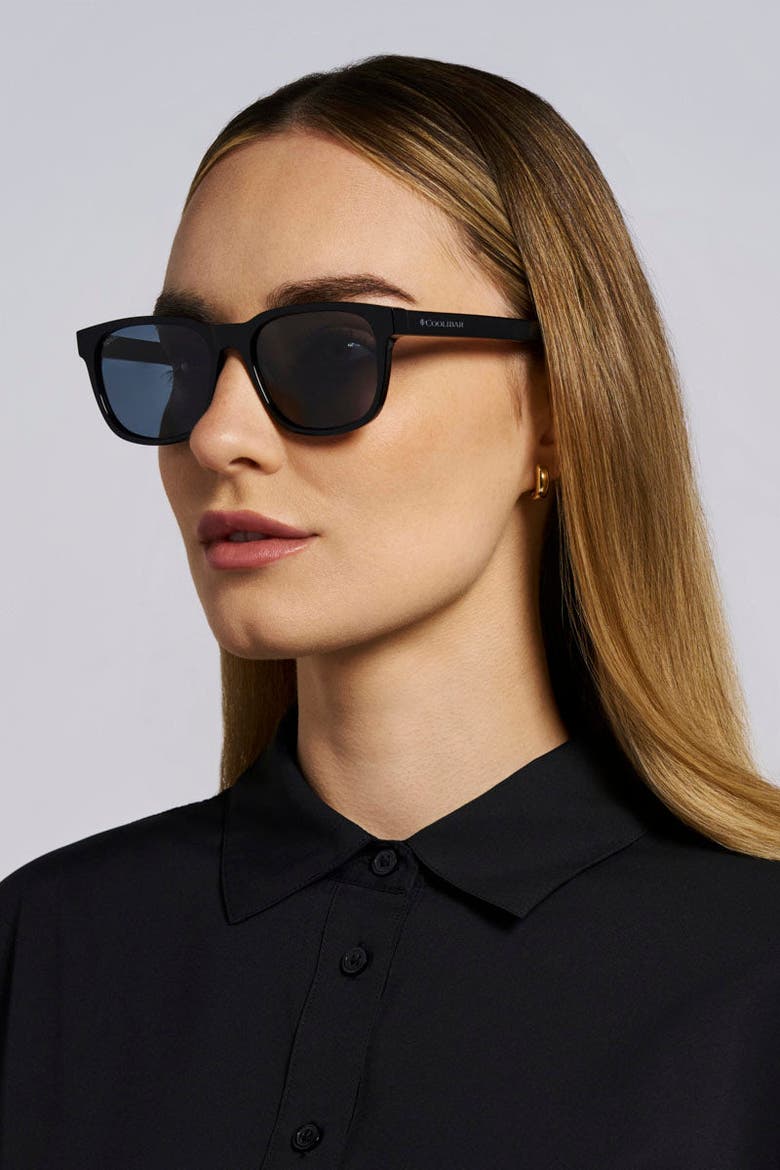 Unisex Solaira Polarized Sunglasses, UPF 50+ Sun Protection, Alternate, color, Black