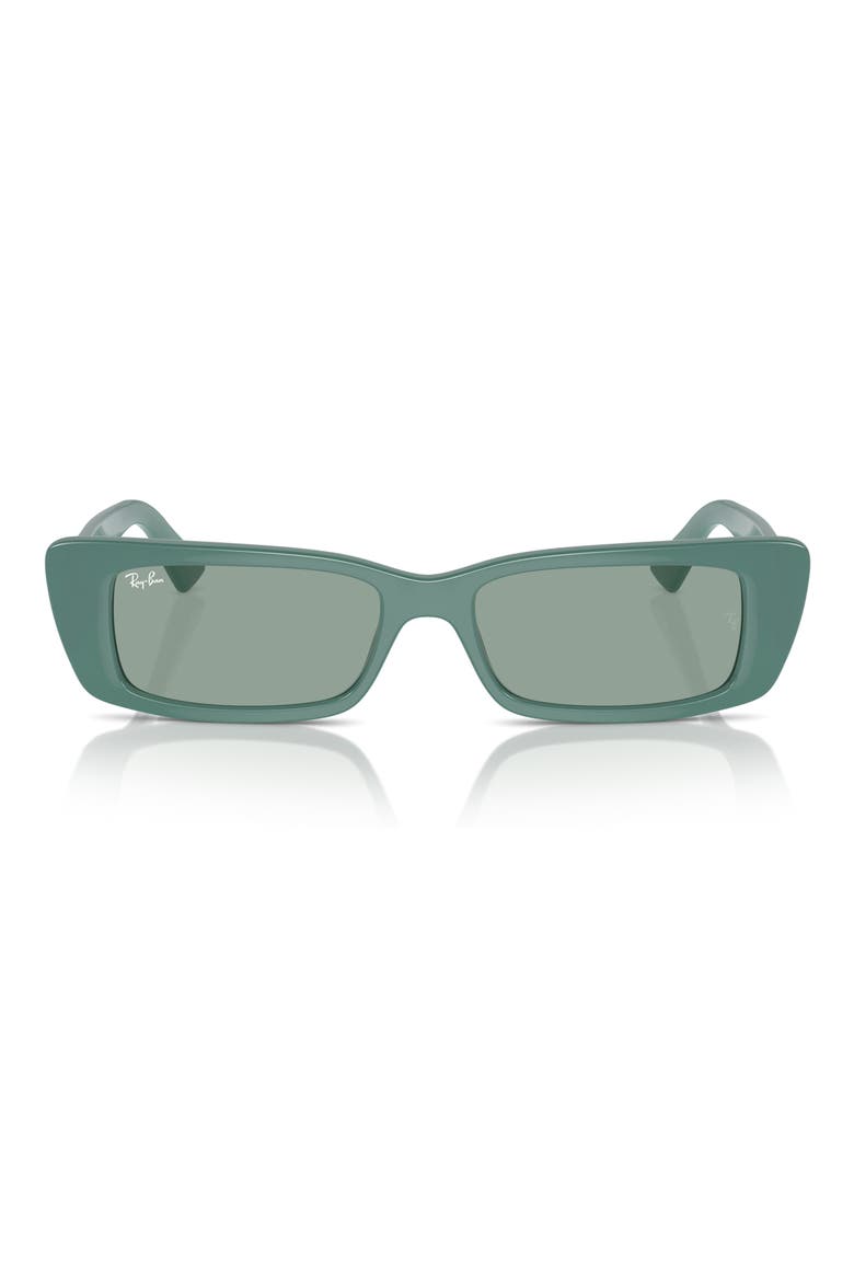 Teru 54mm Rectangular Sunglasses, Alternate, color, DARK GREEN