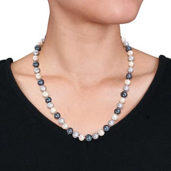 8-8.5mm Multi-Color Cultured Freshwater Pearl Necklace