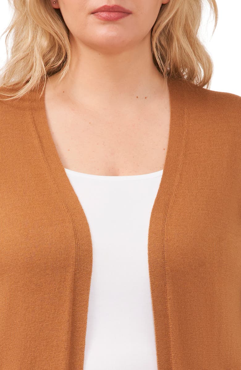 Halogen<sup>®</sup> Open Front Long Cardigan, Alternate, color, Desert Camel