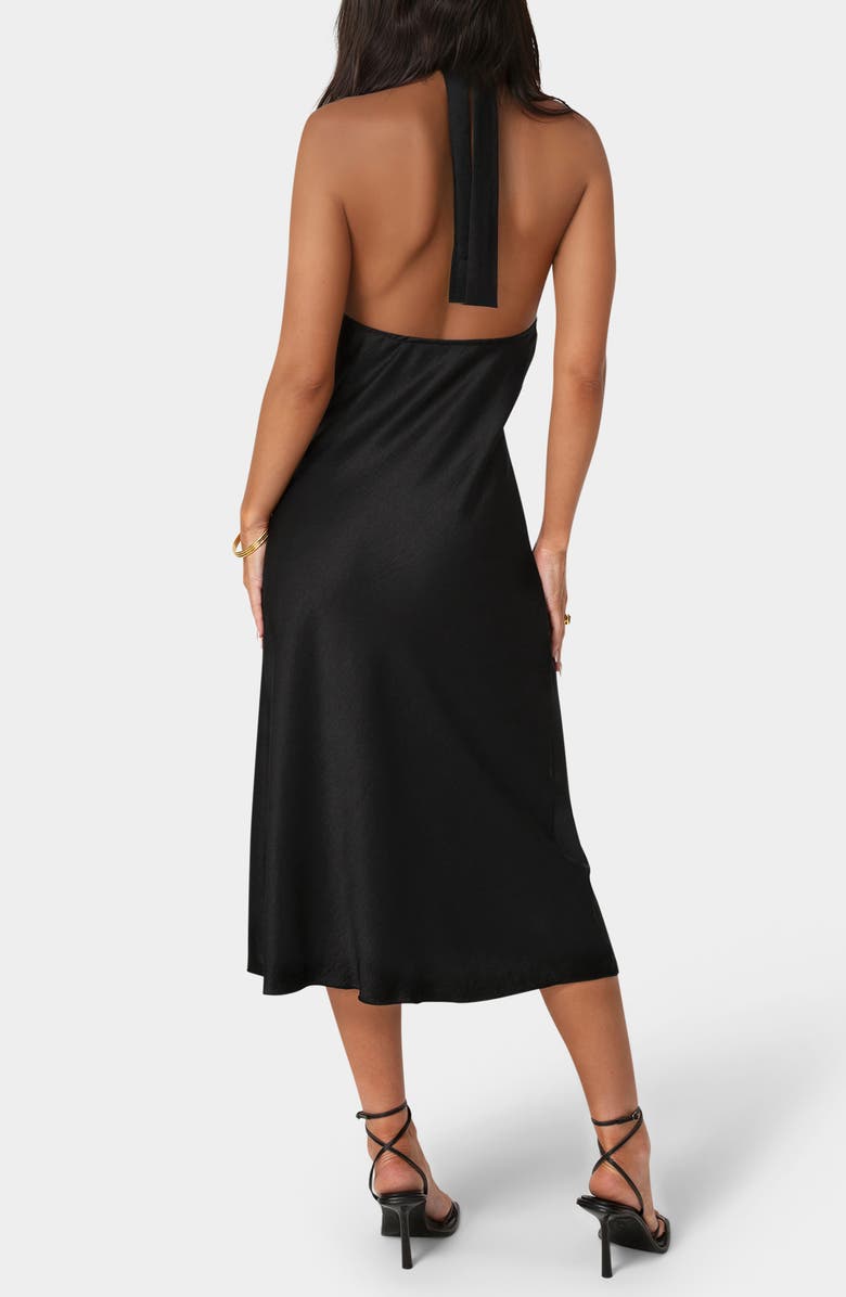 bebe Halter Neck Midi Slipdress, Alternate, color, 
