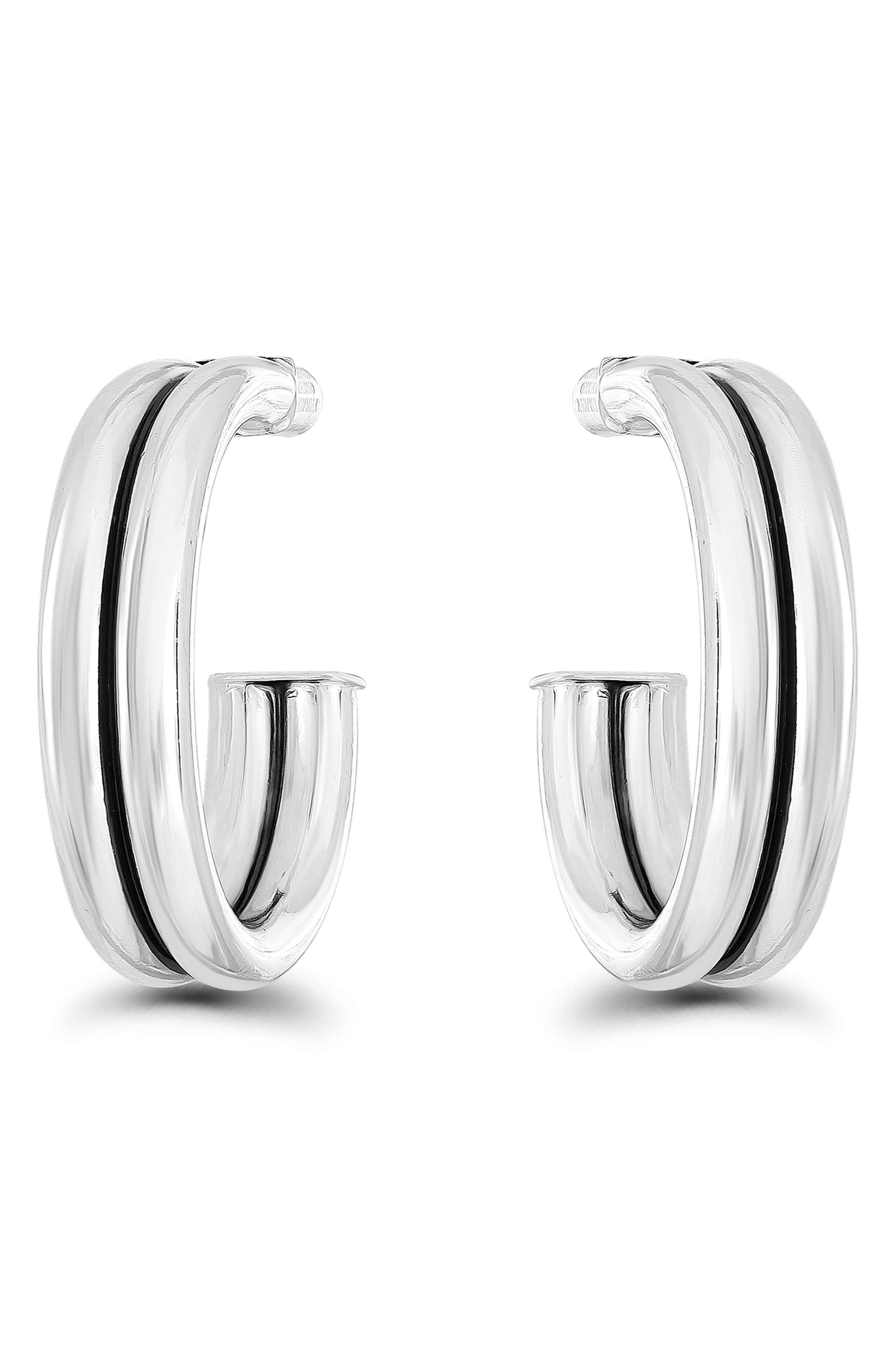 Christian Siriano New York Double Tubing 20mm Hoop Earrings