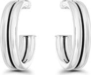 Christian Siriano New York Double Tubing 20mm Hoop Earrings