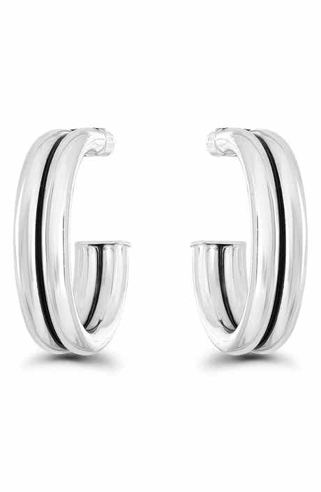 Christian Siriano New York Double Tubing 20mm Hoop Earrings