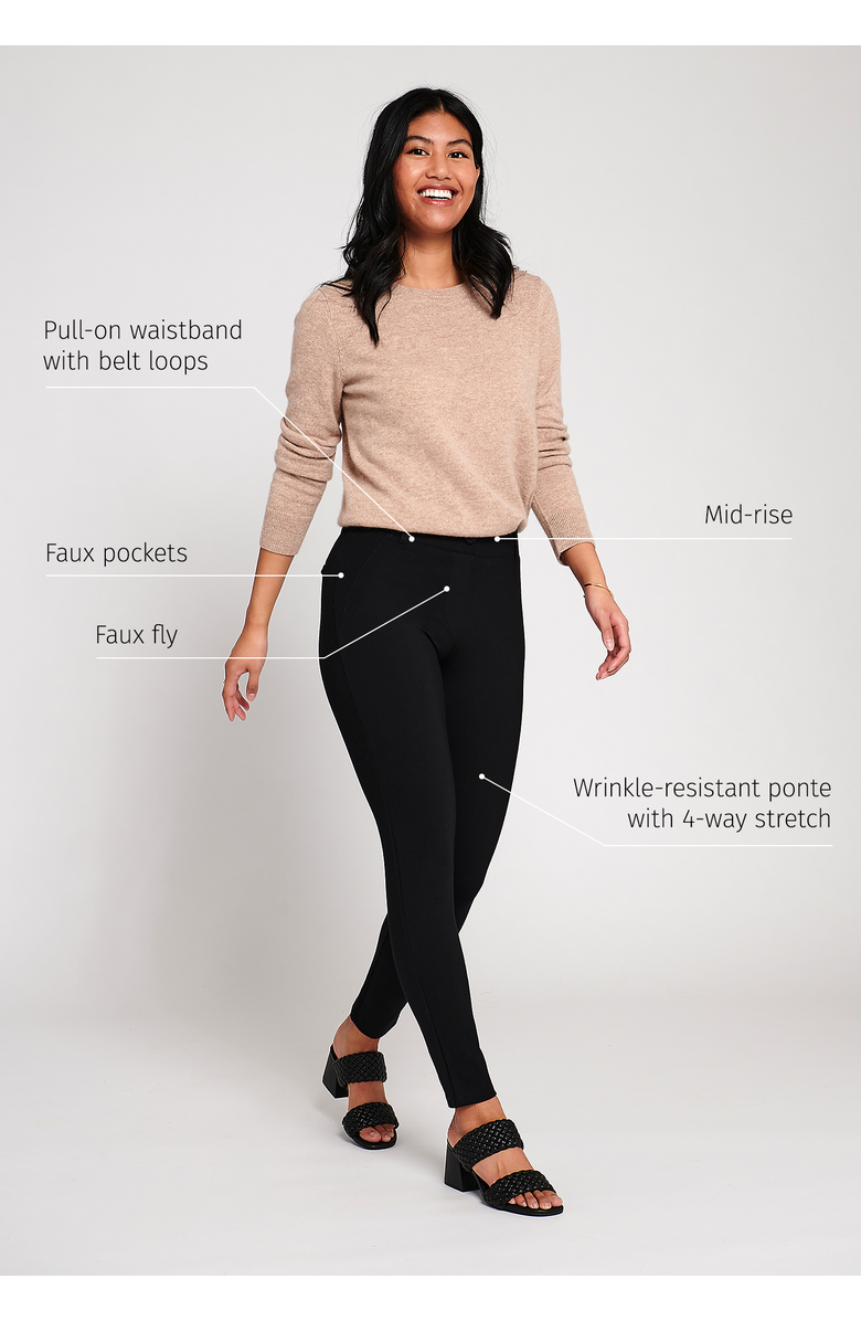 Betabrand Classic DPYP Dress Pant Yoga Pant | Skinny, Alternate, color, Black