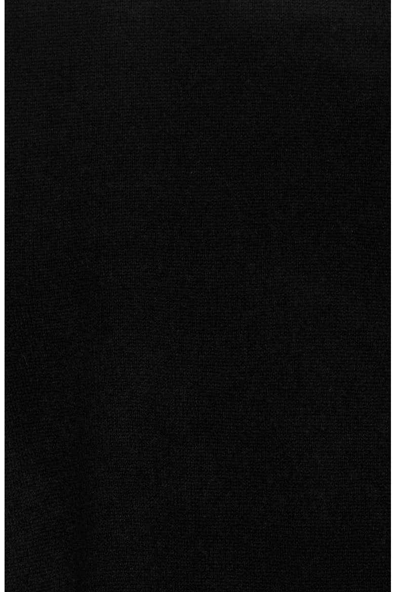 Solid Cashmere Knit Scarf, Alternate, color, BLACK