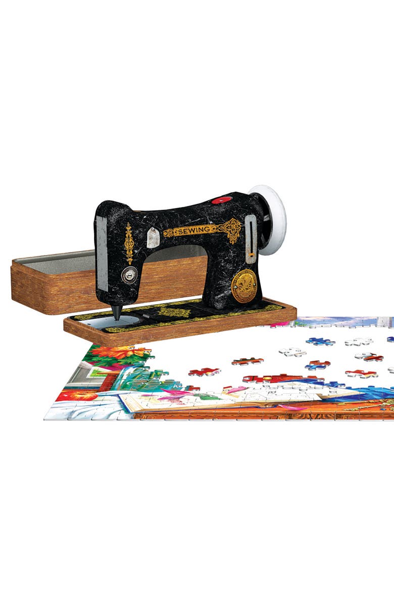 Puzzle Tin Sewing Memories 550 Piece Jigsaw Puzzle, Alternate, color, Multicolored