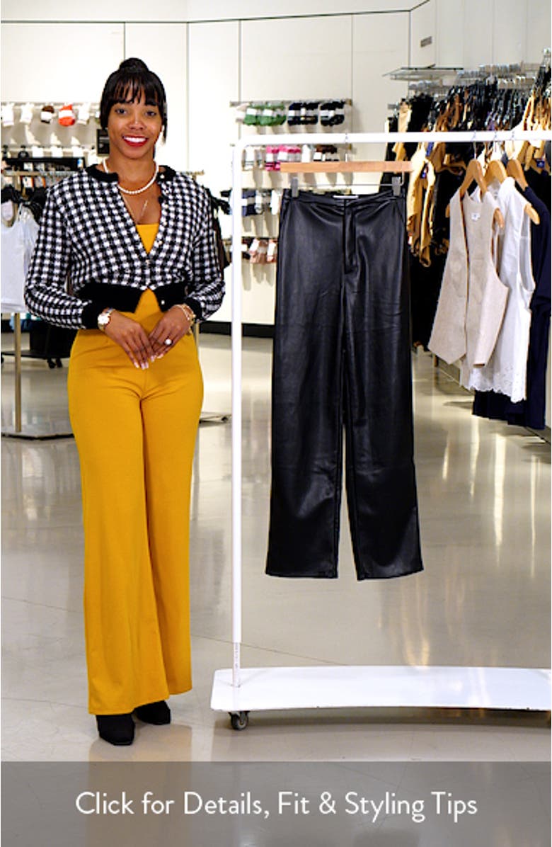 Jackson High Waist Faux Leather Pants, sales video thumbnail