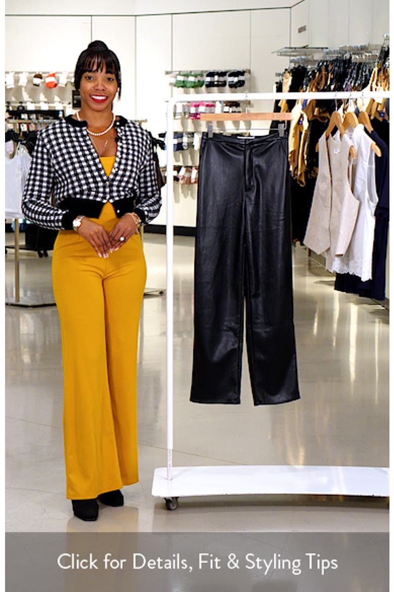 Jackson High Waist Faux Leather Pants video
