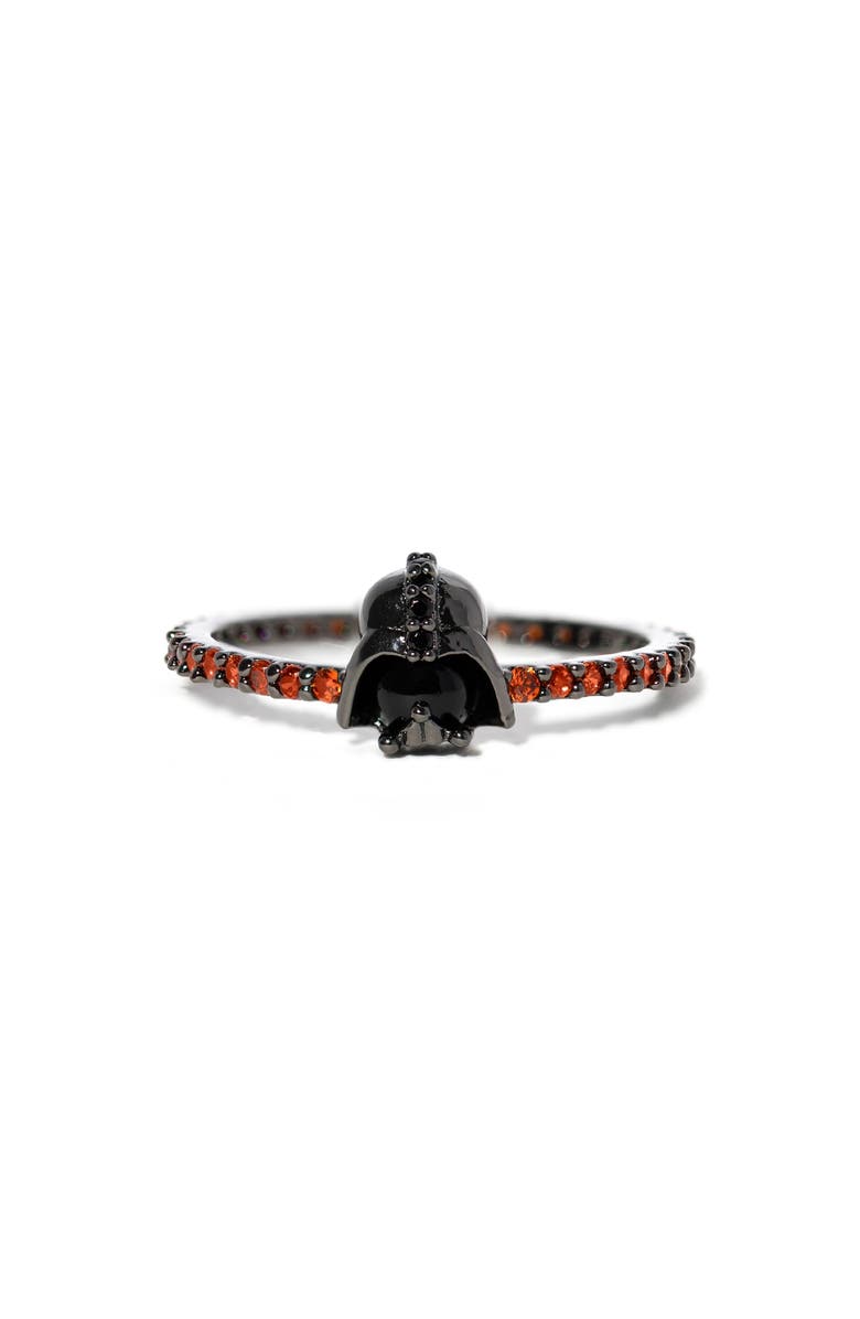 Girls Crew Star Wars<sup
™</sup
 Lord Vader Cubic Zirconia Ring, Main, color, Gunmetal