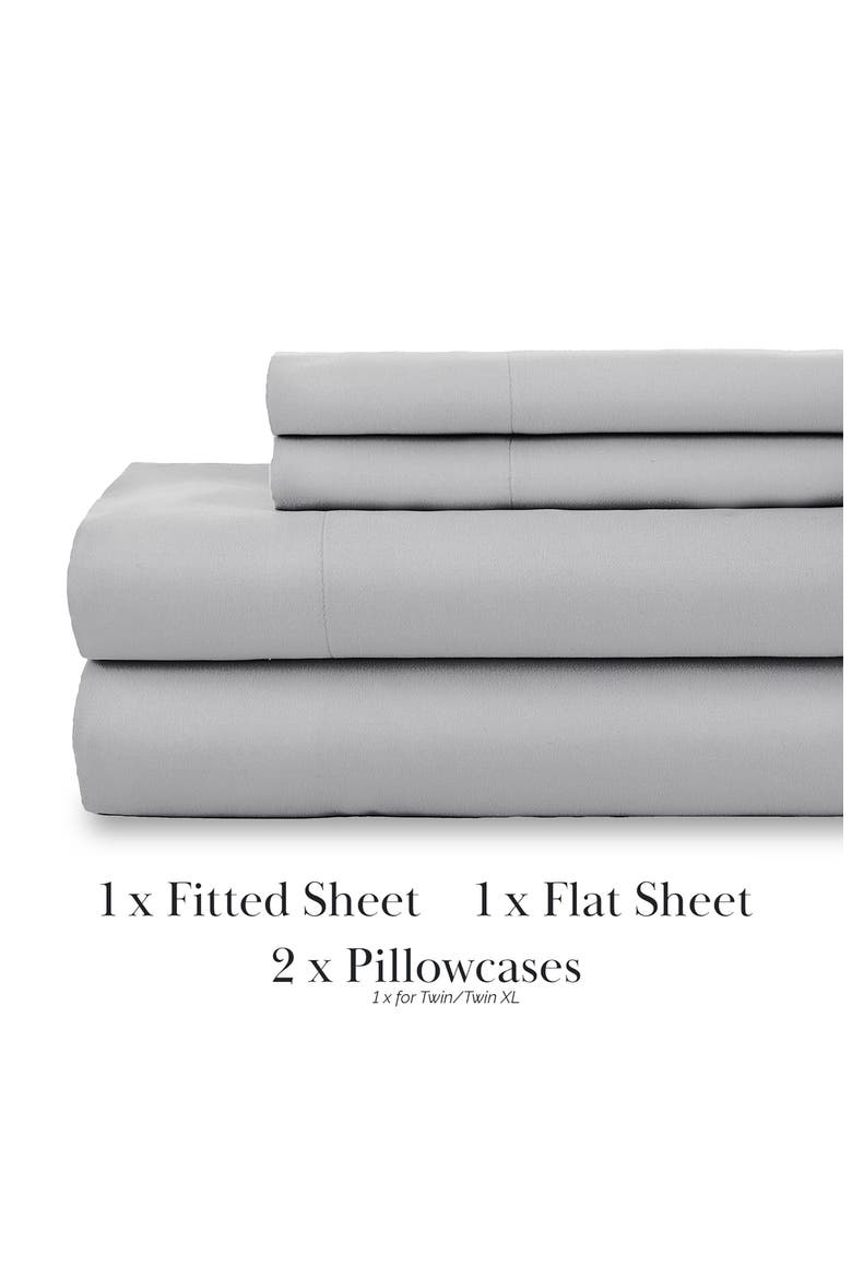 Classic Soft & Comfortable Brushed Microfiber Sheet Set, Alternate, color, STEEL GREY