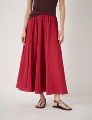Hush Mavi Godet Crinkle Midi Skirt