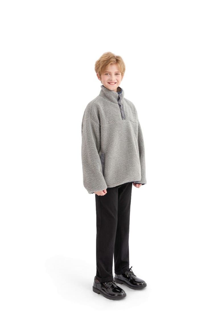 Fleece Pullover, Alternate, color, Grey