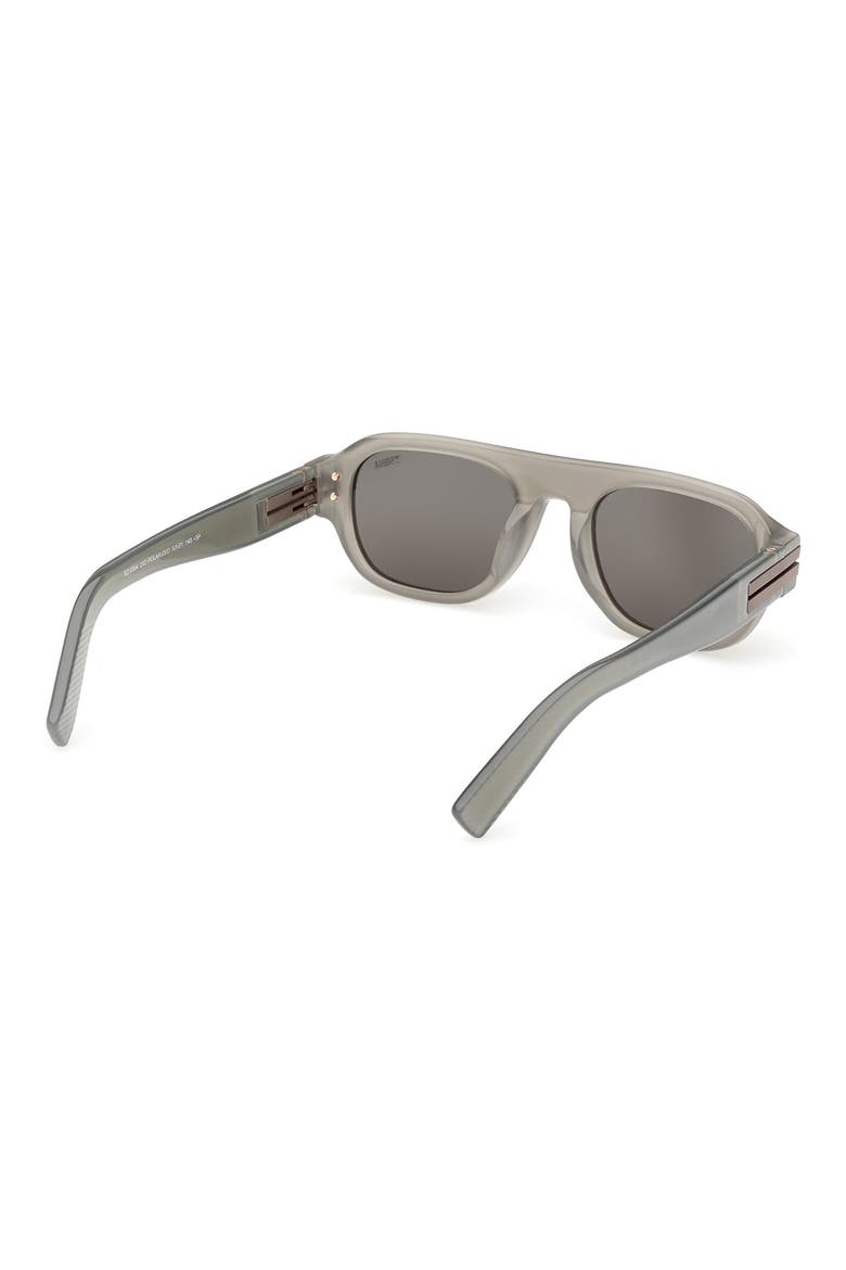 52mm Geometric Sunglasses, Alternate, color, GREY / SMOKE