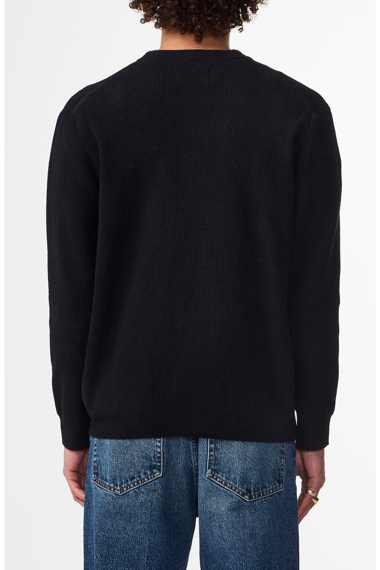 Danny 6429 Rib Sweater, Alternate, color, BLACK