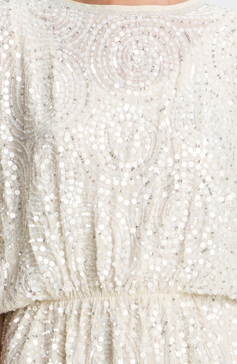 Alexia Admor Sequined Silk Blouson Dress, Alternate, color, 