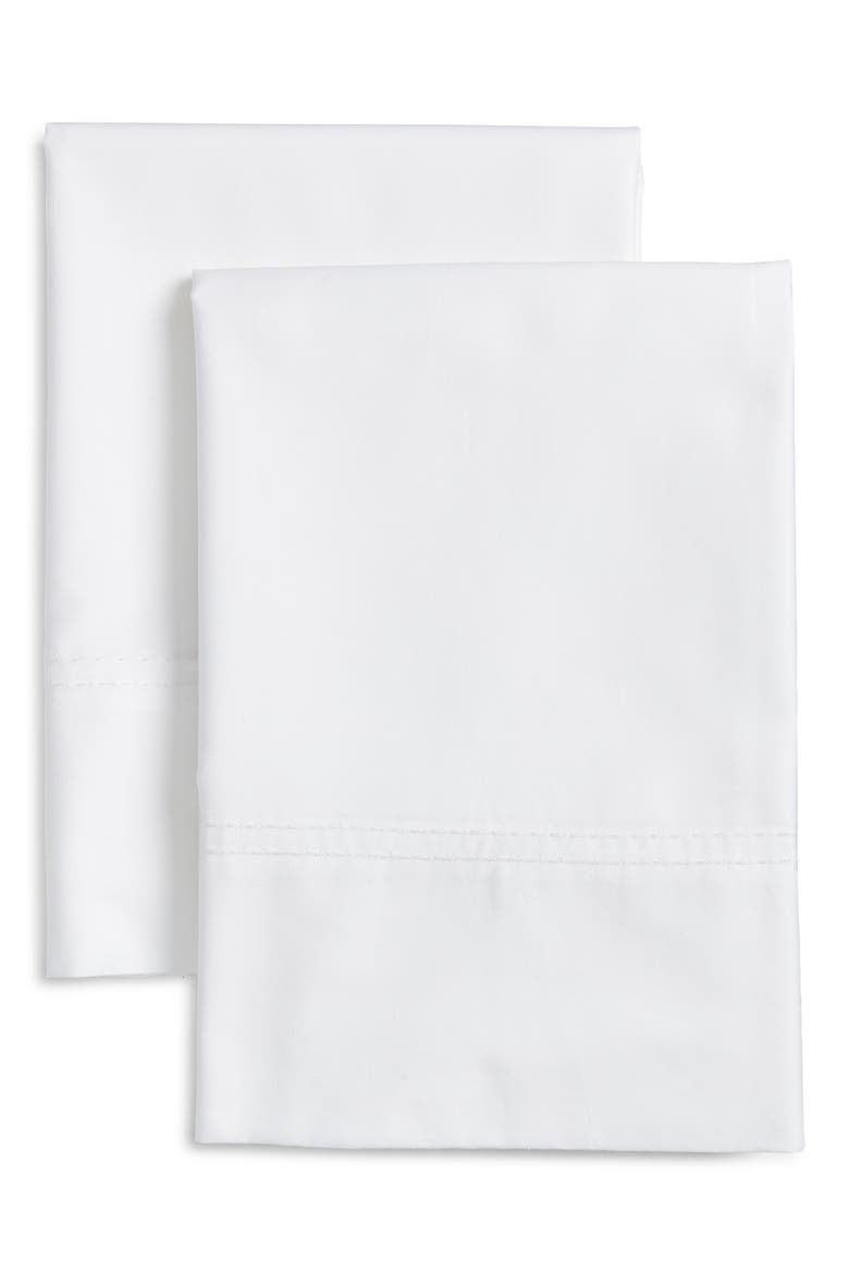 400 Thread Count Organic Cotton Pillowcases, Main, color, WHITE