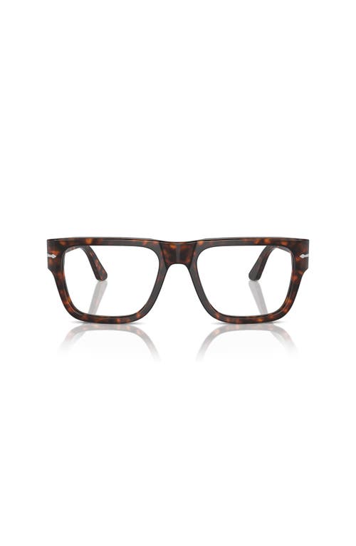 Persol 53mm Square Optical Glasses In Brown