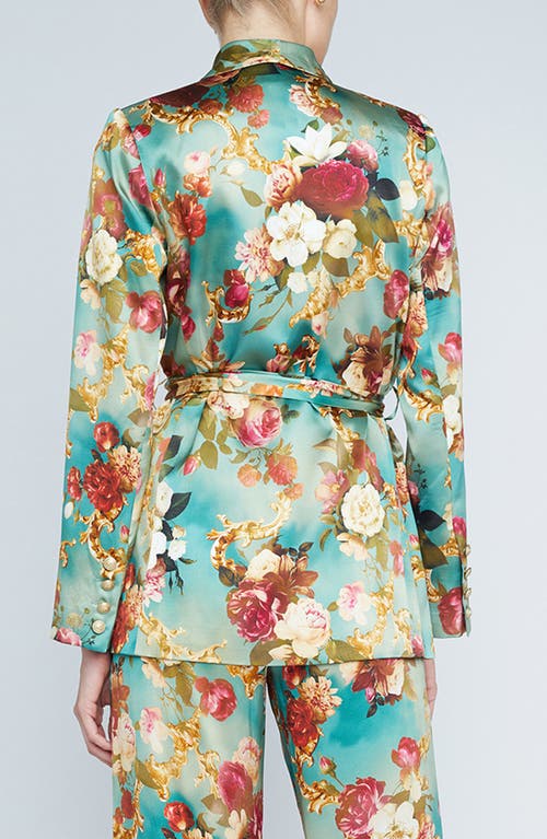 L Agence L'agence Everly Wrap Blazer In Multi Rococo