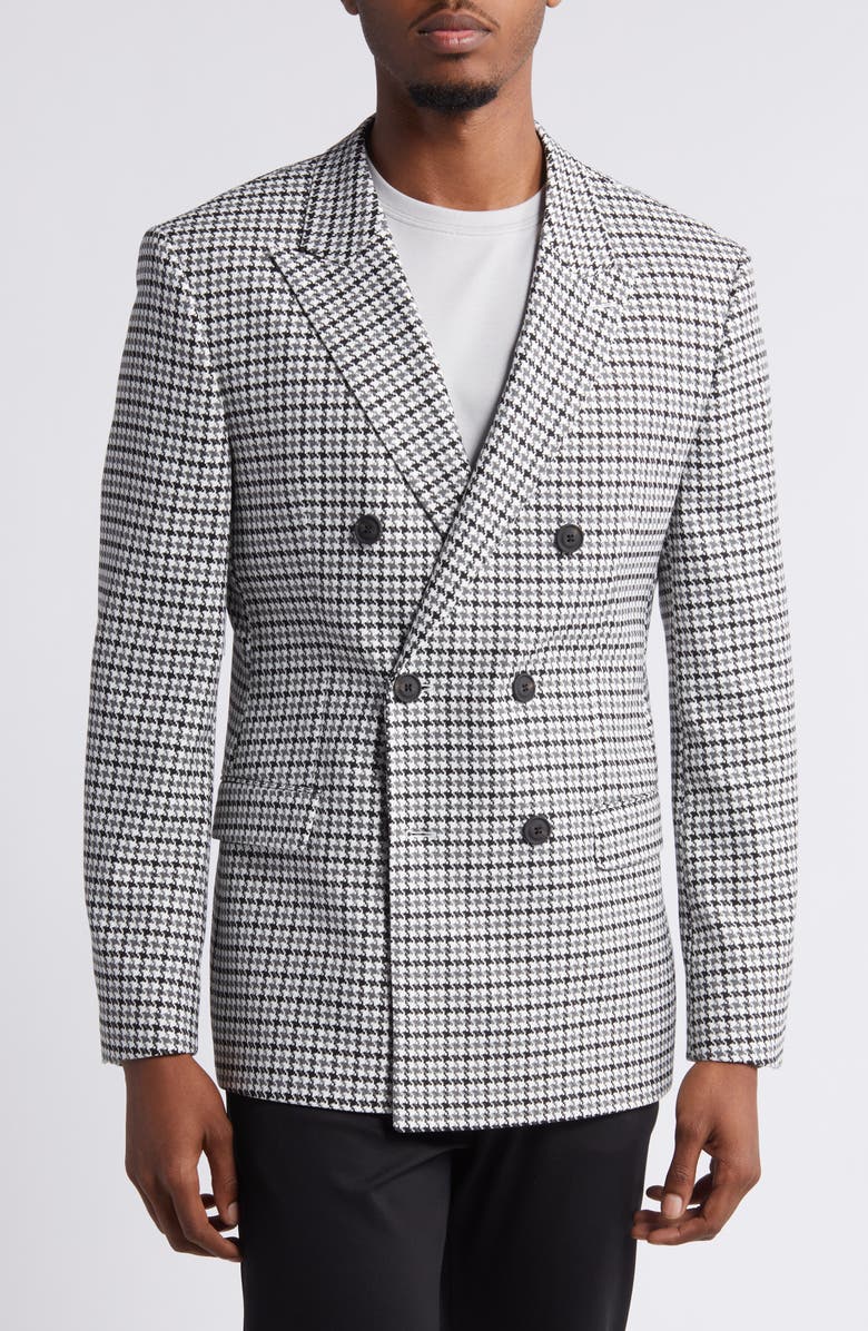HUGO Arti Extra Slim Fit Houndstooth Stretch Sport Coat, Alternate, color, 