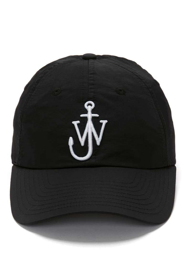 Anchor Logo Adjustable Baseball Cap, Alternate, color, BLACK