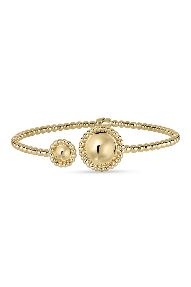 14K Gold Double Disc Cuff Bracelet, Main, color, 14K YELLOW GOLD