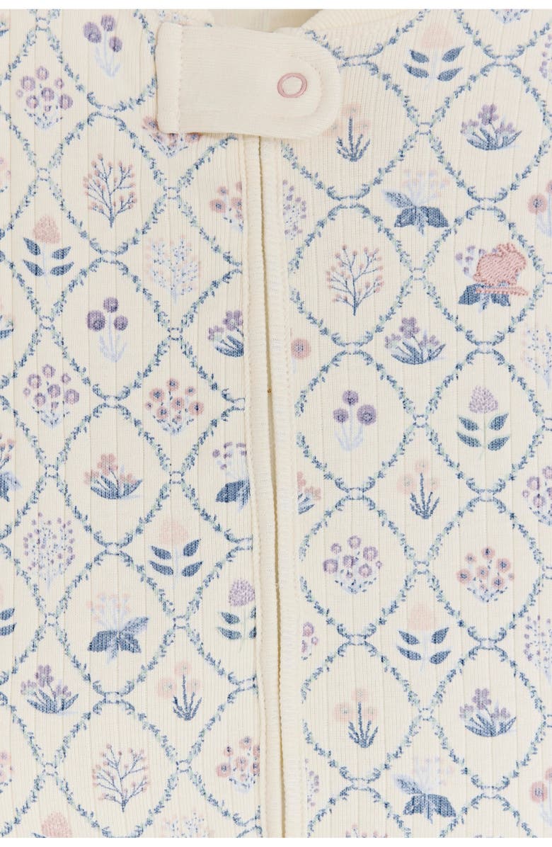 Babycottons Jane Zip Footed Pajama for Infant, Alternate, color, Full-Print