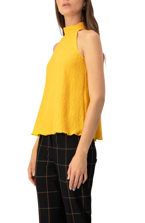 Ivonne Halter Neck Sleeveless Blouse In Yellow