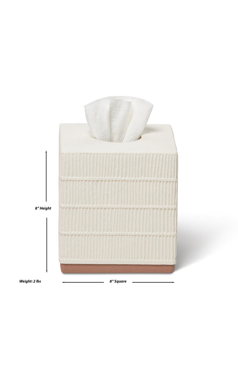 ROSELLI TRADING COMPANY Cream Resin Tissue Cover, Alternate, color, Cream