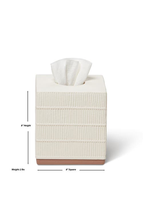 Roselli Trading Company Cream Resin Tissue Cover In Cream