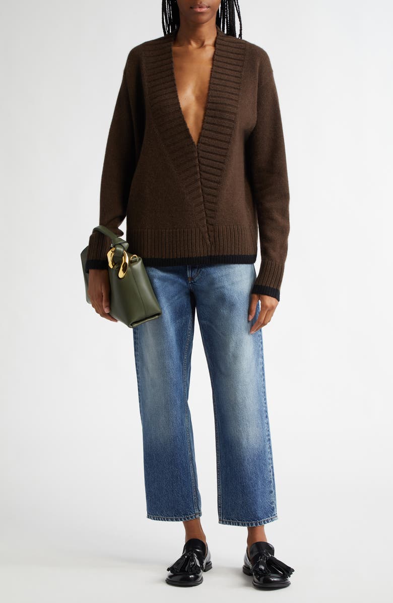 JW Anderson Crop Straight Leg Jeans, Alternate, color,