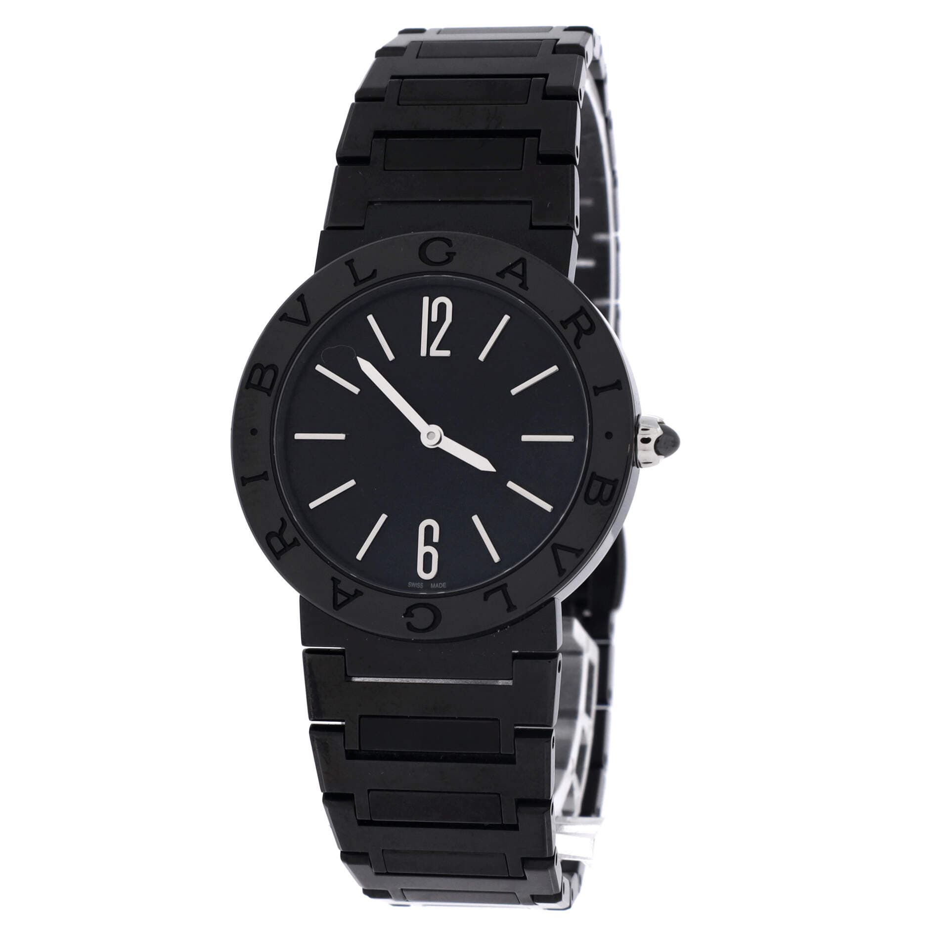 Bvlgari Quartz Watch PVD Stainless Steel 33, Alternate, color, Black