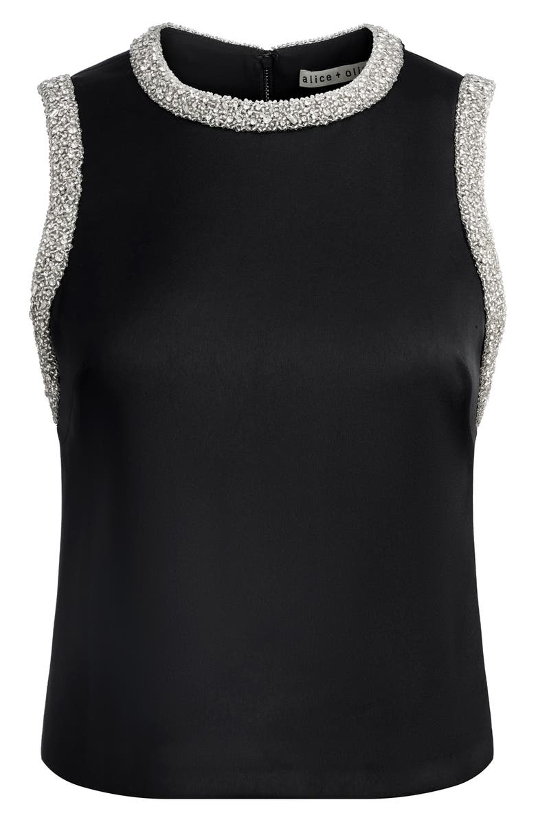 Alice + Olivia Amal Rhinestone Detail Tank, Alternate, color, 