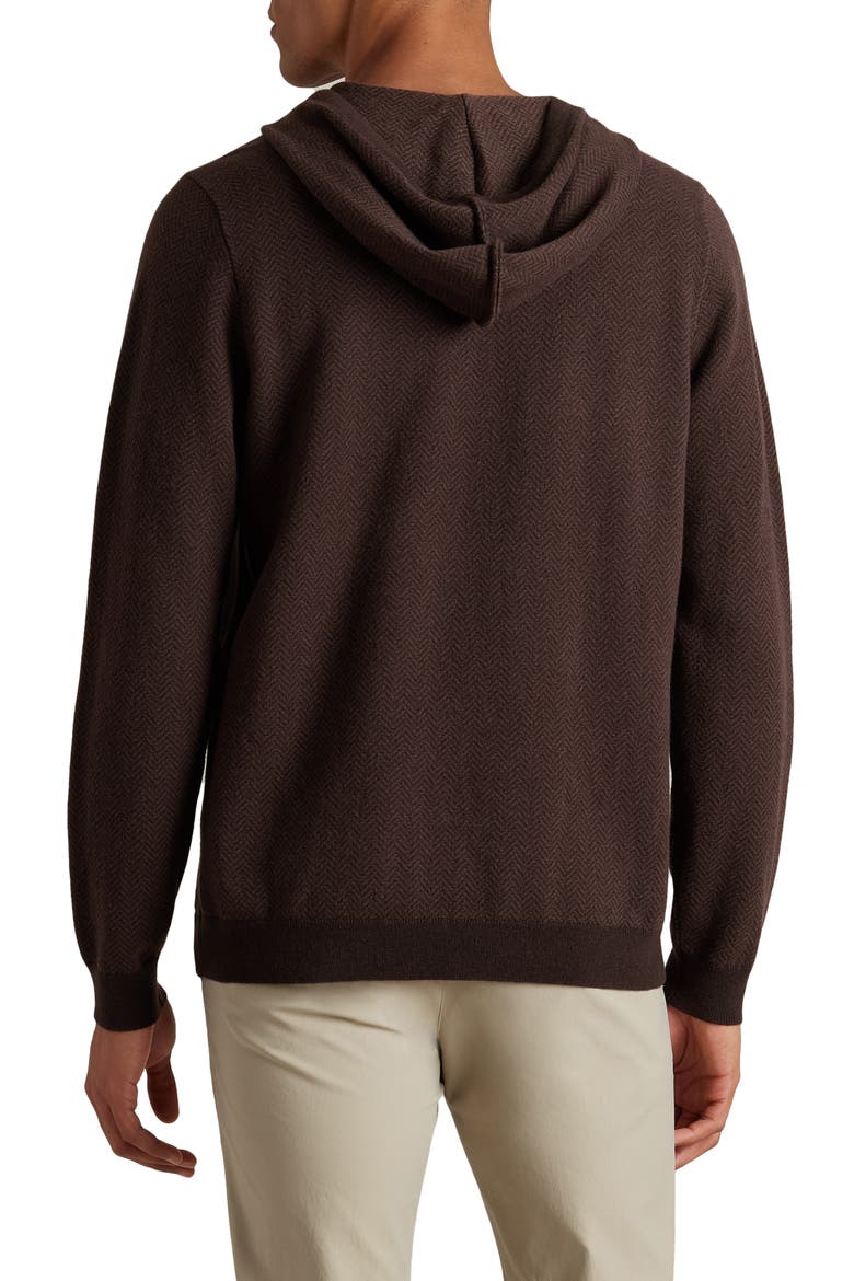 Emerson Knit Wool & Cashmere Hoodie, Alternate, color, RISTRETTO BROWN HEATHER