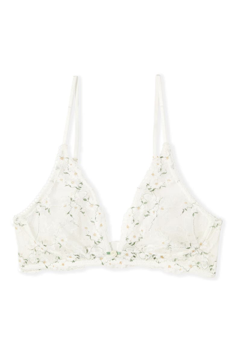 Bouquet Triangle Bra, Alternate, color, WHITE MULTI