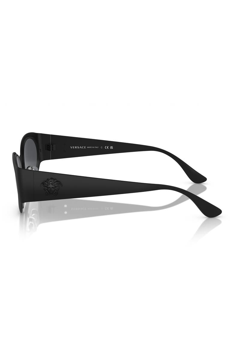 56mm Oval Sunglasses, Alternate, color, MATTE BLACK