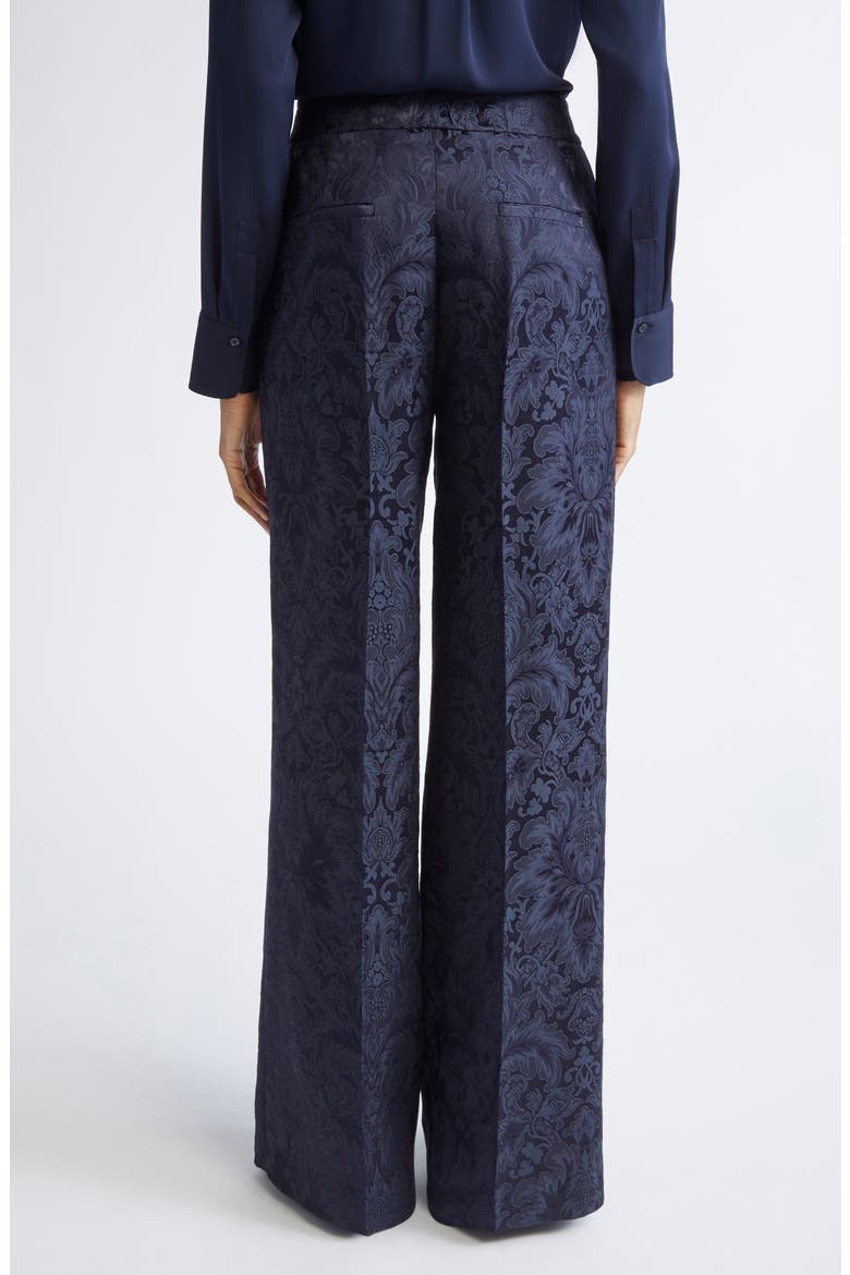 Paisley Jacquard Trousers, Alternate, color, BLU SCURISSIMO 3
