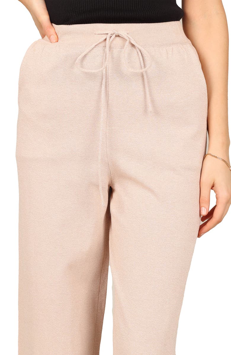 Petal & Pup Penelope Knit Wide Leg Pants, Alternate, color, Taupe