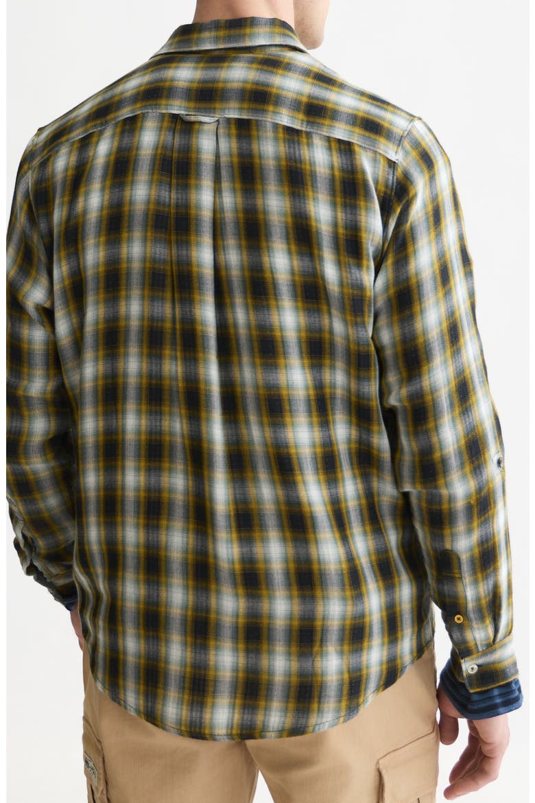 Relaxed Fit Plaid Double Face Cotton Button-Up Shirt, Alternate, color, METEORITE CHECK